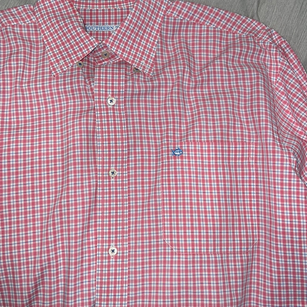 Southern Tide mens button down plaid shirt sz M
